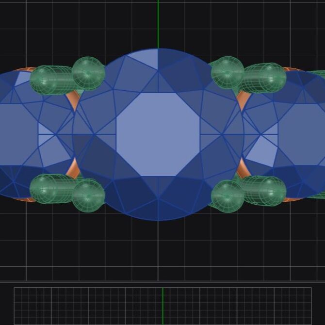 Custom made round cut bar five stone engagement ring SB4366 v2 quick image 01