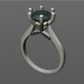 Custom made round cut bridge set solitaire engagement ring SB2255 quick image 02