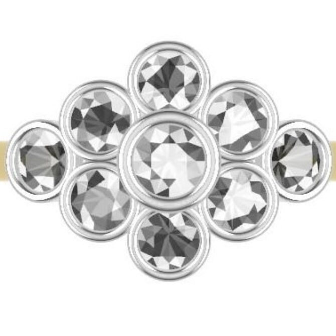 Custom made round cut cluster engagement ring sb4114 v2 01