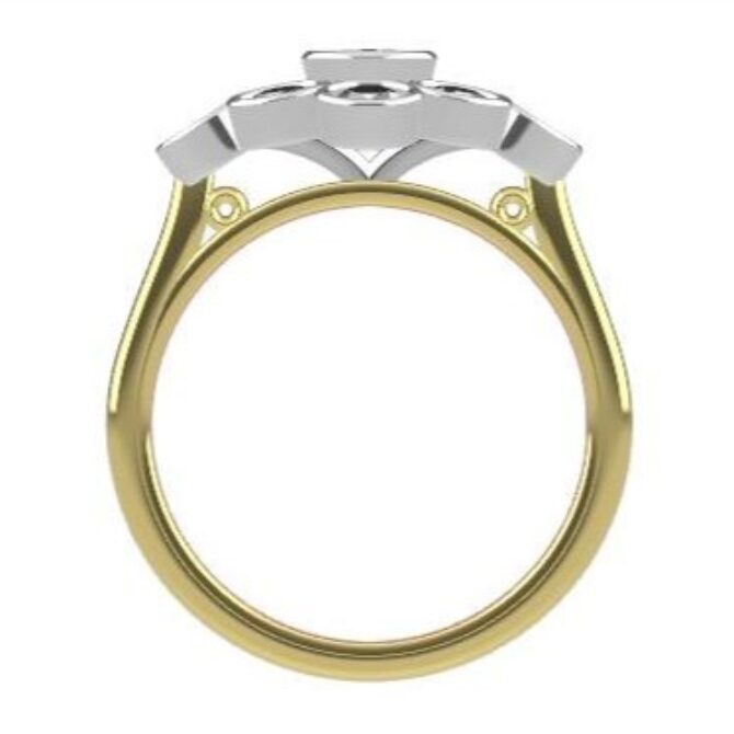 Custom made round cut cluster engagement ring sb4114 v2 03