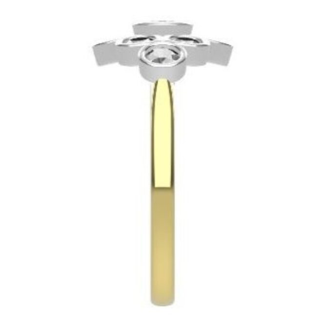 Custom made round cut cluster engagement ring sb4114 v2 04