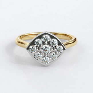 Custom made round cut cluster engagement ring sb4114 v3 image 02