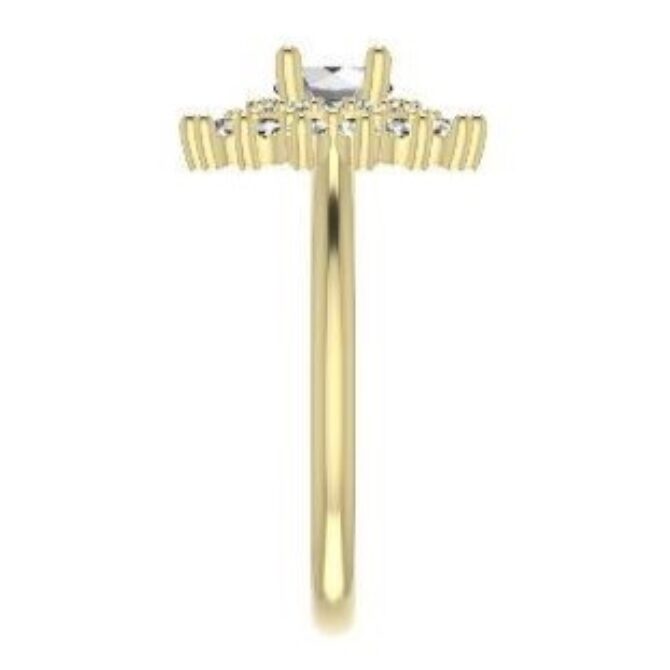 Custom made round cut double halo engagement ring SB4067 quick image 04