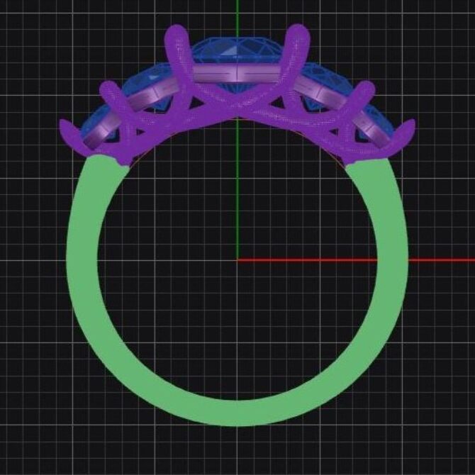 Custom made round cut five stone engagement ring sb4173 quick image 03