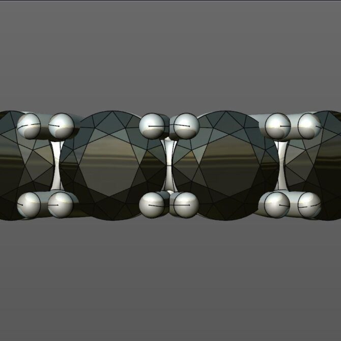 Custom made round cut four stone engagement ring SB4083 quick image 01