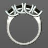 Custom made round cut four stone engagement ring SB4083 quick image 03
