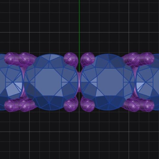 Custom made round cut four stone engagement ring SB4466 quick image 01