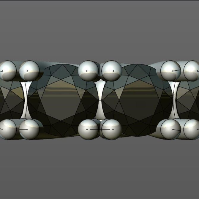 Custom made round cut four stone engagment ring SB4122 quick image 01