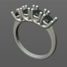 Custom made round cut four stone engagment ring SB4122 quick image 02
