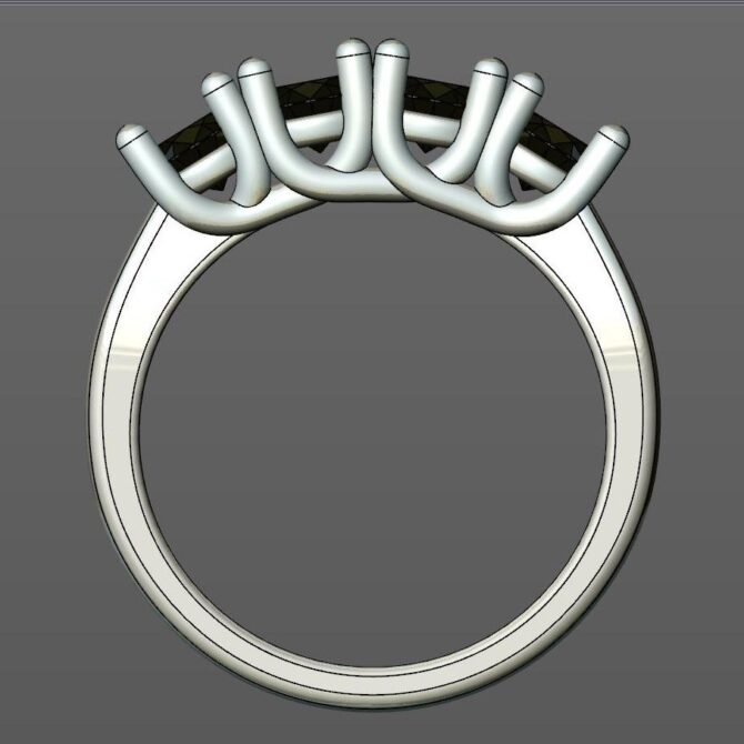 Custom made round cut four stone engagment ring SB4122 quick image 03