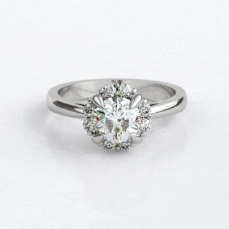 Custom made round cut halo engagement ring sb4199 image 03