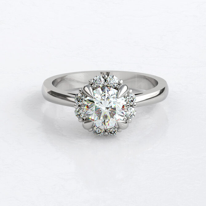 Custom made round cut halo engagement ring sb4199 image 03