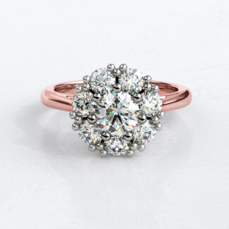 Custom made round cut halo rose gold engagement ring sb2201-image-1