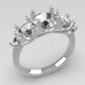 Custom made round cut prong five stone engagement ring SB4366 v1 quick image 02