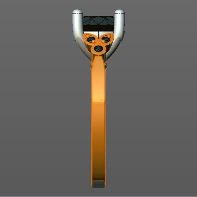 Custom made round cut side stone engagement ring SB2248 quick image 04