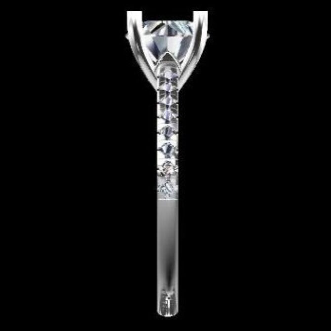 Custom made round cut side stone engagement ring sb2708 quick image 04