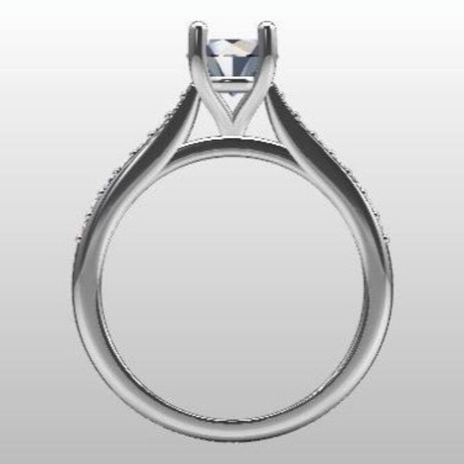 Custom made round cut side stone pave engagement ring sb2680 quick iamge 03