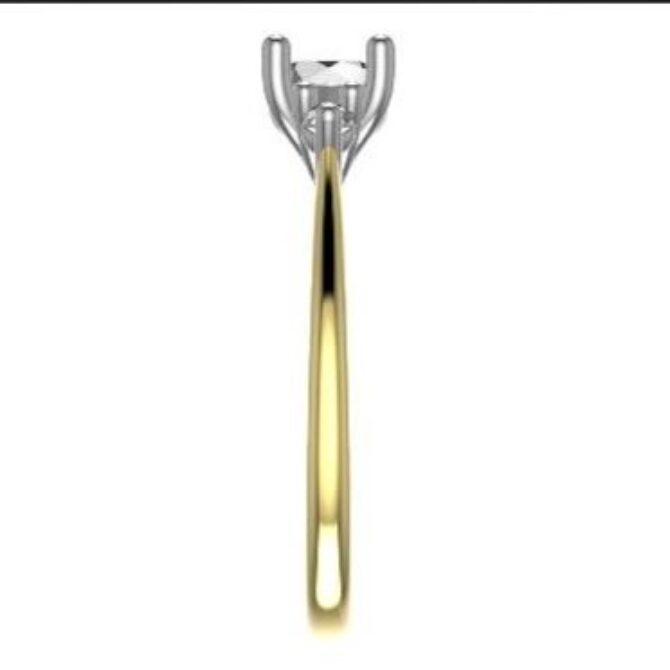 Custom made round cut three stone engagement ring SB4183 quick image 04