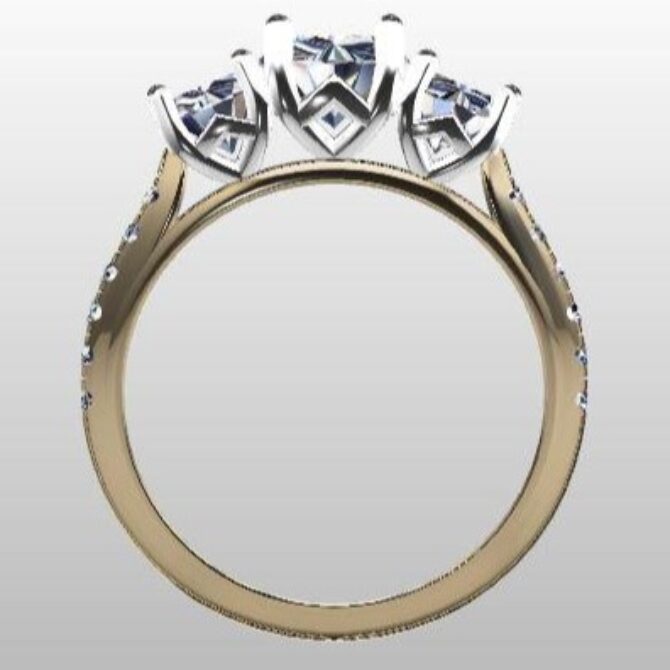 Custom made round cut three stone engagement ring sb2606 quick image 03