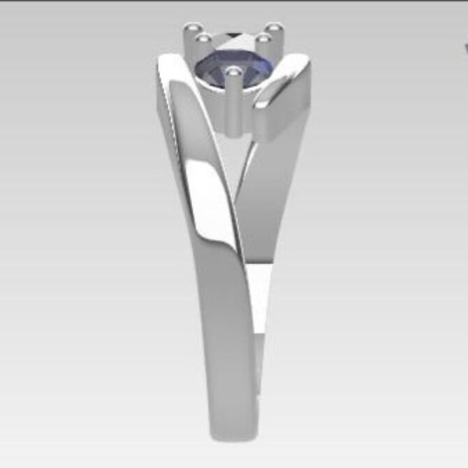 Custom made round cut three stone engagement ring sb4214 quick image 04