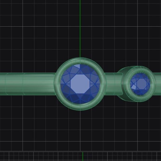 Custom made round cut two stone engagement ring sb4438 quick image 01