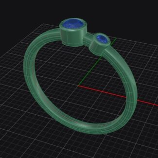 Custom made round cut two stone engagement ring sb4438 quick image 02