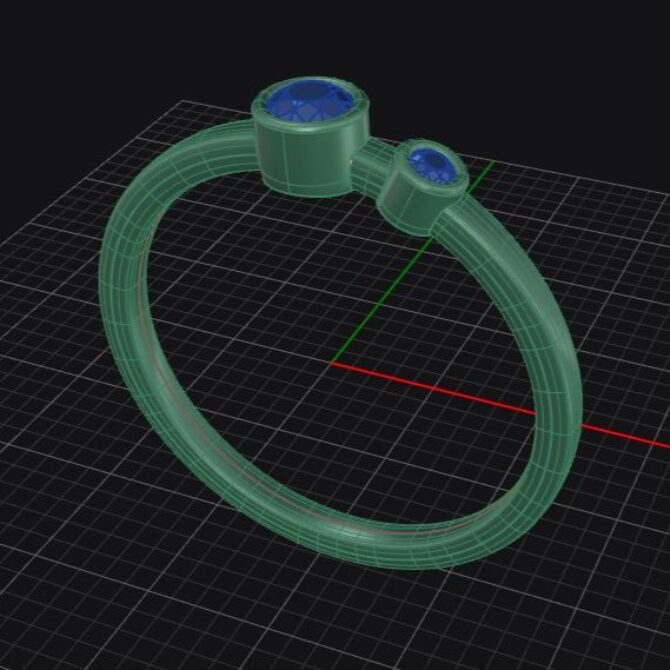 Custom made round cut two stone engagement ring sb4438 quick image 02