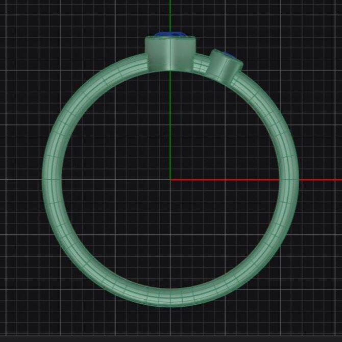 Custom made round cut two stone engagement ring sb4438 quick image 03