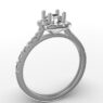 Custom made round halo and side stone engagement ring SB4284 quick image 02