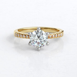 Custom made round side stone enegagement ring sb4278 v3 image 03