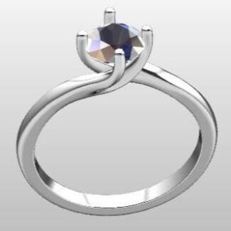 Custom made twist round cut solitaire engagement ring sb2161 quick iamge 02