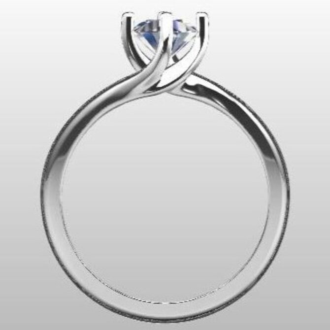 Custom made twist round cut solitaire engagement ring sb2161 quick iamge 03