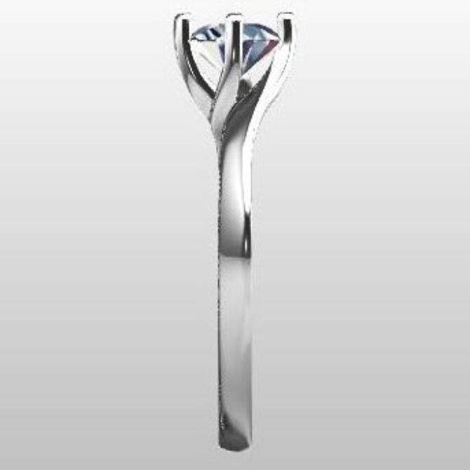 Custom made twist round cut solitaire engagement ring sb2161 quick iamge 04
