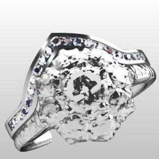 Custom made v shape channel diamond set wedding ring SB2646 V2 quick image 02