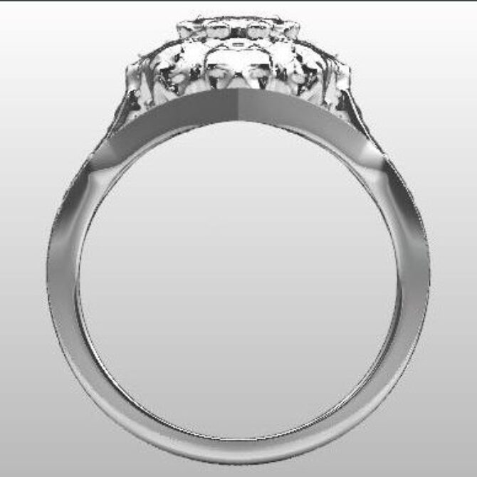 Custom made v shape channel diamond set wedding ring SB2646 V2 quick image 03