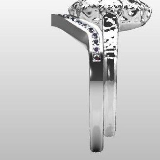 Custom made v shape channel diamond set wedding ring SB2646 V2 quick image 04