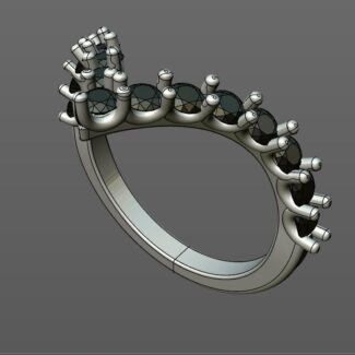 Custom made v shape diamond set wedding ring SB2716 quick image 02