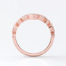 Custom made v shaped millgrain pear diamond set wedding ring sb4016 image 01