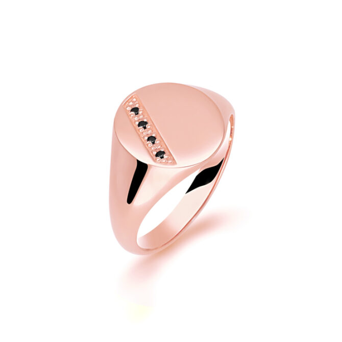 Gents Signet Rose Gold Wedding Ring SIG002