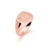 Gents Signet Rose Gold Wedding Ring SIG006