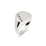Gents Signet White Gold Wedding Ring SIG002