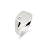 Gents Signet White Gold Wedding Ring SIG006