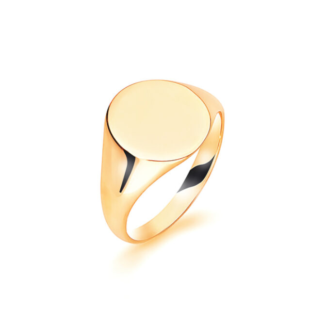 Gents Signet Yellow Gold Wedding Ring SIG001