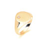 Gents Signet Yellow Gold Wedding Ring SIG003