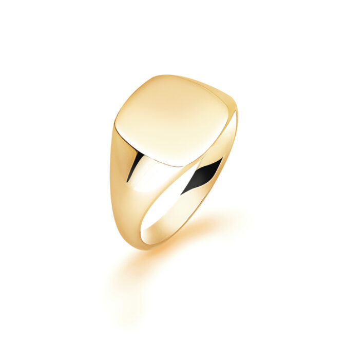 Gents Signet Yellow Gold Wedding Ring SIG005