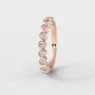Swoop besel style diamond ladies wedding ring in rose gold sb2812