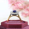 2.80ct Oval Cut Blue Sapphire & Diamond Ring GR128 (2)