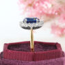 2.80ct Oval Cut Blue Sapphire & Diamond Ring GR128 (3)