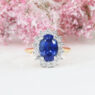 2.80ct Oval Cut Sapphire & Diamond Ring GR121 (1)