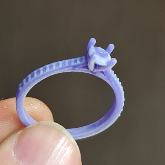 Wax model of engagement ring